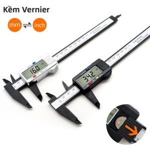 Thước Cặp Kỹ Thuật Số 6 Inch Thước Cặp Vernier Điện Tử Thước 100mm Công Cụ Đo Lường 150mm Với Độ Chính Xác 01mm Để Gia Công Kim Loại