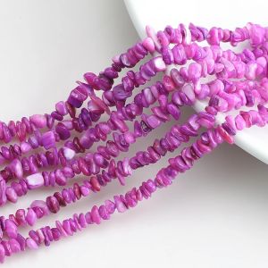 30 Freeform Gravel Chip Shell 5-8MM Irregular Natural Stone Beads For Making Charm DIY Phone Chains Garment Decor Sewing