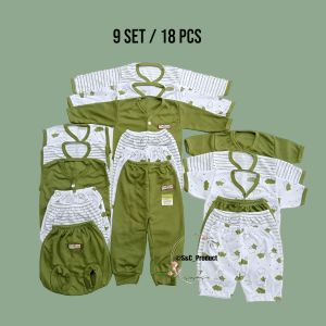 Paket Hemat Baju Bayi Warna Hijau Olive