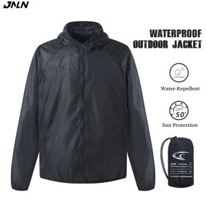 JNLN Mens Womens Waterproof Hiking Jacket Quick Dry Sun Protection Windbreaker Camping Hunting Climbing Outdoor Rain Coat