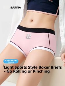 Baisina | Antibacterial Pure Cotton Women Boxer Briefs
