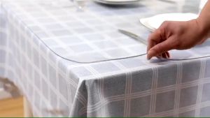 Reaim Elegant Clear PVC Table Protector Mat 1MM/2MM Thick Waterproof & Heat Resistant Easy-Clean Kitchen Linen