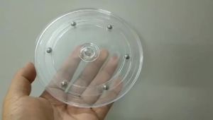 JETTING | Giá Đỡ Xoay 360 Độ Bằng Acrylic Trong Suốt Đế Tròn Kiểu Xoay Tròn Lazy Susan Để Trưng Bày Trang Sức Đồ Trang Trí Phụ Kiện Nội Thất