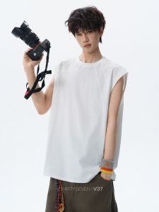 V37 | White Breathable Loose American Style Sports Tank Top