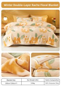 Boyang Home Textile | Thick Raschel Blanket for Winter