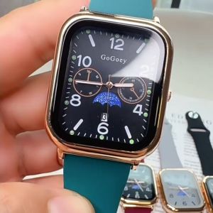 POSHI Original Waterproof Ladies Watch Rubber Casual Sports Square Quartz Watch Smart Digital Pointer Korean Women Fashion Watches relos for Womens girls