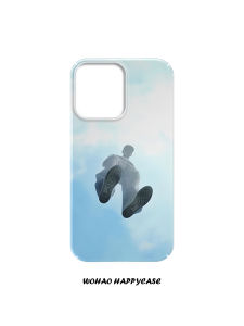 Original Simple Blue Sky Reflection Phone Case Full Cover Anti-Fall for  15 14pro Creative 13 Hong Kong Style 12 Matte Huawei Mate60pro