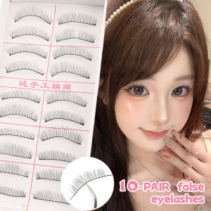 10Pairs/Box Naturally Thick False Eyelashes Artificial Fiber Makeup False Eyelashes for Beginner Long Lashes Extension Eye Make Up Tool