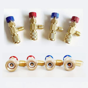 Refrigeration Charging Air Conditioning Adapter For R410A R22 1/4" Liquid Safety Valve Hose R22 Copper Adapter Hand Tool