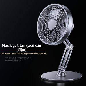 mave | Quạt Bàn Sạc USB Không Ồn Chất Liệu Kim Loại