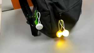 LED Flash Light Outdoor Backpack Bicycle Signal Warning Visible Night Light Cycling Safety Keychain Accessories