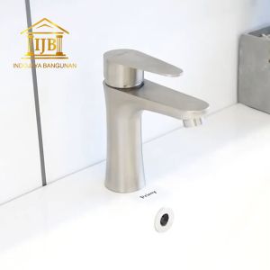 Paket Asesoris Lengkap Wastafel Kran Air Dingin Sifon Fleksibel Stop Kran Chrome Gold Satin