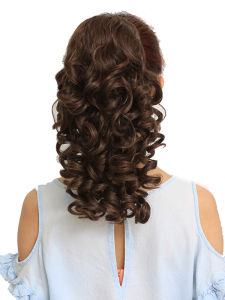 Tóc Đuôi Ngựa Giả Ngắn Xoăn Phong Cách Cổ Điển Cho Phụ Nữ Tự Nhiên Dày Dặn Có Dây Buộc Tóc Nối Sợi Tóc Bằng Sợi Polyester