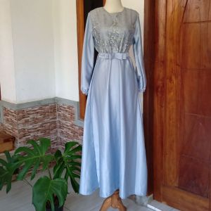 DRESS BROKAT PREMIUM MIX TILE DEPAN BELAKANG DIJAMIN TEBAL LEMBUT SABUK PITA