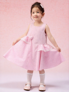 Balabala | Girls Checkered Sleeveless Sweet Princess Dress