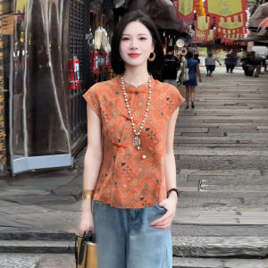 YOUFAN | Vintage Chinese Style Loose Slim Fit Blouse