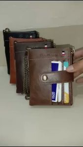 BAELLERRY D3225 DOMPET UANG LIPAT TEBAL PRIA DENGAN RANTAI ANTI MALING