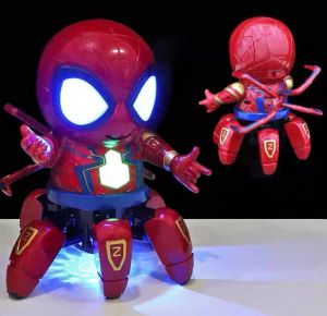 Mainan Spider-Mann Menari Usia 1-3 Tahun dengan Musik dan Lampu Menggunakan Baterai AA