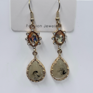 Phong cách Hàn Quốc Sweet Earings: đinh tán giọt lủng lẳng ôm bánh xích