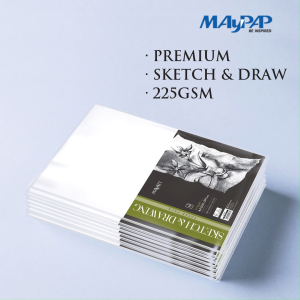 MayArt SC Sketch & Drawing Paper Pack 225gsm A3/A4