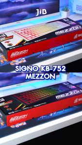 KEYBOARD (คีย์บอร์ด) SIGNO KB-752W MEZZON (WHITE) (BLUE OPTICAL SWITCH - RGB - EN/TH)