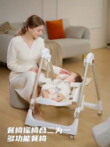 Baby High Chair Baby Feeding Chair dining chair Cradle Height Adjustable With wheels Safety Belt kerusi makan bayi宝宝餐椅
