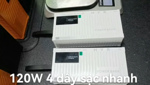 Sạc dự phòng 90000mAh sạc nhanh 120W pin PD20W dung lượng lớn có dây cắm nhiều điện thoại