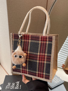 Fashionable Bento Box Handbag Womens Shoulder Bag Ins Style Handheld Bag Korean Design Pure Color Square Bag for Young Women