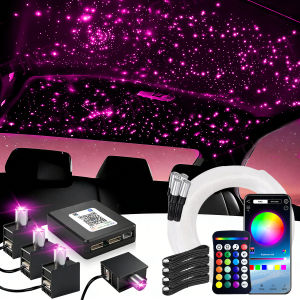 VASTFIRE | 16W Split Starlight Headliner Kit Fiber Optic RGBW Star Lights for Car Roof Ceiling with 1/2/4 Light Heads APP/Remote Control