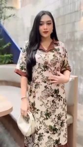 Daster rayon  // Daster lucia kerah busui kancing depan