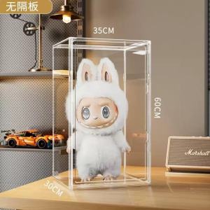 กล่องอะคริลิคใส่ของเล่น Zimomo Large Angel Bubble Monster โปร่งแสง แบบเปิดด้านหน้าด้วยแม่เหล็ก สำหรับนักสะสม