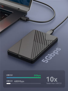 2.5-inch SATA to USB 3.0 External Hard Drive Enclosure Tool-Free 5Gbps SSD HDD Case Mobile Disk Box Support 6TB Laptop PC