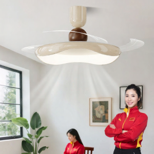 HUANGJIANG | Full Spectrum Eye-Protective Fan Light Cream Style Invisible Blade
