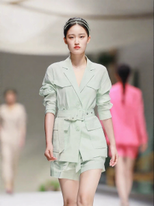 Womens Casual Linen Jacket Workwear Style Mint