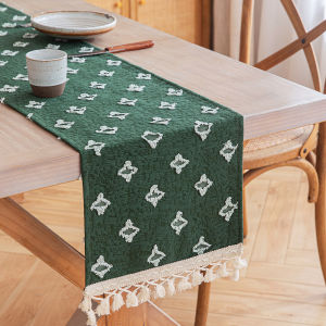 American Style Table Flag Cotton Material Floral Cutout Rustic Countryside Tablecloth Perfect for Dinner Table Decor