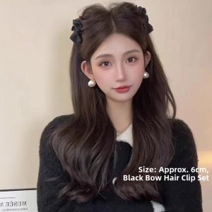 Black Fairy Ear Hair Clip Womens 2025 New Princess Head Small Grab Clip High-End Feeling Ear Back Hair Card Headwear