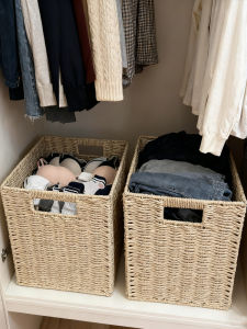 Foldable Large Home Wicker-style Storage Basket