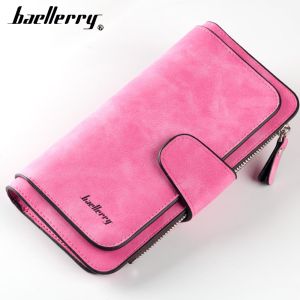 Large Capacity Womens Long Leather Wallet Zipper Buckle Multi-Card Triple Fold Coin Purse Clutch Bag Card Holder