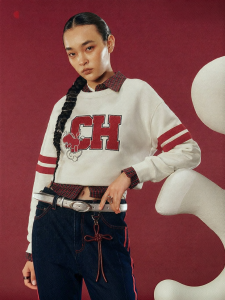 Champion | Horse Year Series Round Neck Womens Sweatshirt Red