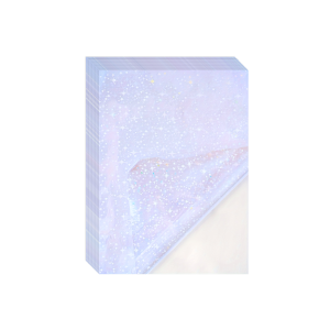 50 Sheets Holographic Star Pattern Cold Laminating Film Clear Waterproof Self-Adhesive Vinyl Stickers 4.1x2.9 Inch for Card