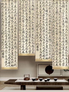 Modern Combination Chinese Style Japanese Atmosphere Photography Background Scroll Blank Hanging Axis Internet Famous Beauty Decoration
