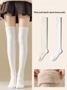JINGCHI | Thickened Fleece Long Tube Socks Womens Over-Knee Winter Warm Non-Slip Leg Covers High-Tube Winter Essential Womens Style