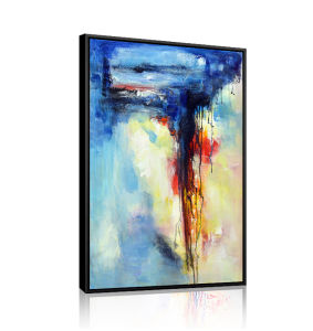 Hand-painted Abstract Landscape Painting For Hallway Vertical
