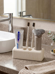 Toothbrush and Toothpaste Organizer Electric Toothbrush Stand