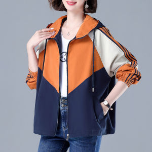 เสื้อแจ็คเก็ตผู้หญิงฤดูใบไม้ร่วง/ฤดูหนาว 2023 ทรงหลวม แขนยาว ปกติ โพลีเอสเตอร์ 100% เสื้อคลุมกันหนาวแบบลำลอง