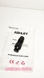Soket Canon XLR Female ASHLEY XL4FWT Original Waterproof/ Socket Cewek Perempuan Conector Audio XLR Ashley XL4FWT Anti Air
