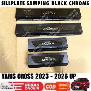 Sillplate Samping Yaris Cross 2023 2024 2025 Hitam List Black Chrome