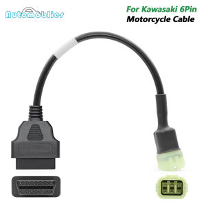 For Kawasaki 6Pin OBD Motorcycle Cable 6 Pin to OBD2 16 Pin Adapter Diagnostic Cable