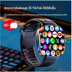 Original M99 Smartwatch 2.4 นิ้วหน้าจอ AMOLED ใส่ 4G/5G ซิมการ์ด GPS WIFI 190 ° เกมกล้องหมุน Android 10.0 Smart Watch