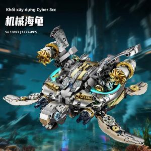 Bộ Mô Hình Rùa Cơ Khí 1277 Chiếc Có Đèn Có Thể Xoay Bộ Khối Xây Dựng Theo Chủ Đề Đại Dương Bộ Đồ Chơi Giáo Dục Dành Cho Bé Trai Trên 14 Tuổi